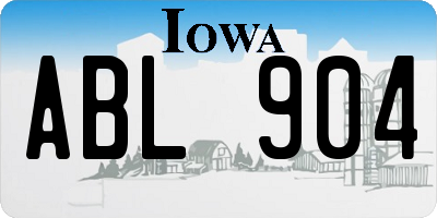 IA license plate ABL904