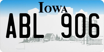 IA license plate ABL906