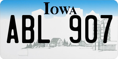 IA license plate ABL907