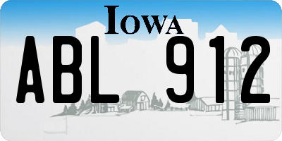 IA license plate ABL912