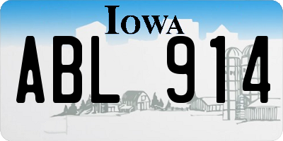 IA license plate ABL914