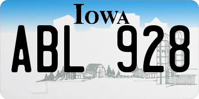 IA license plate ABL928