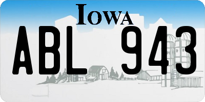 IA license plate ABL943