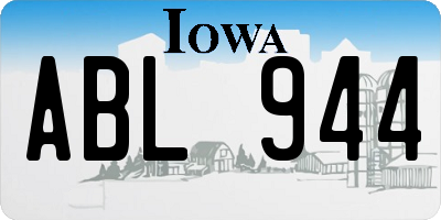 IA license plate ABL944
