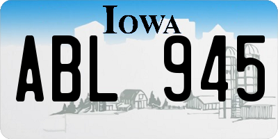 IA license plate ABL945