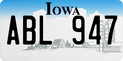 IA license plate ABL947