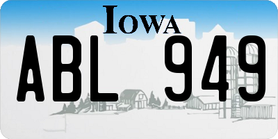 IA license plate ABL949