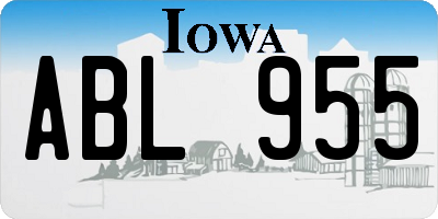 IA license plate ABL955