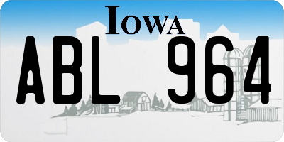 IA license plate ABL964