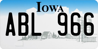 IA license plate ABL966