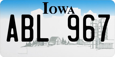 IA license plate ABL967