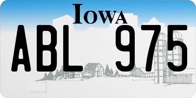 IA license plate ABL975