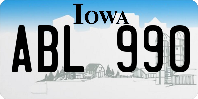 IA license plate ABL990