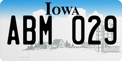 IA license plate ABM029