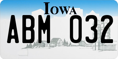 IA license plate ABM032