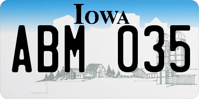 IA license plate ABM035