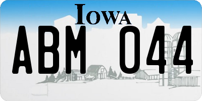 IA license plate ABM044