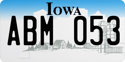 IA license plate ABM053