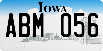 IA license plate ABM056