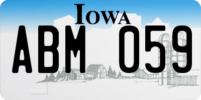 IA license plate ABM059