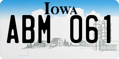 IA license plate ABM061