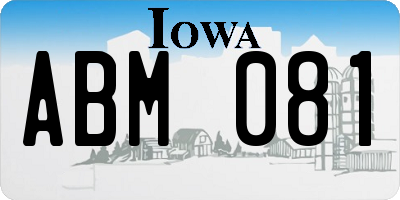 IA license plate ABM081