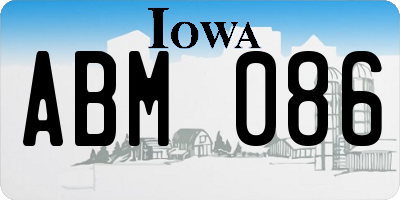 IA license plate ABM086