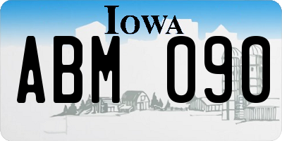 IA license plate ABM090
