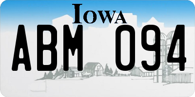 IA license plate ABM094