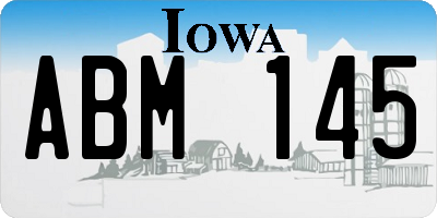 IA license plate ABM145