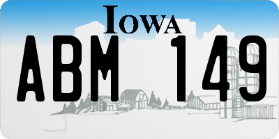IA license plate ABM149