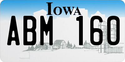IA license plate ABM160