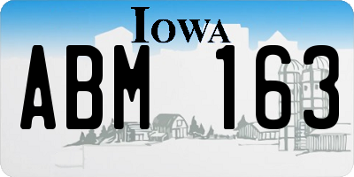 IA license plate ABM163