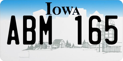 IA license plate ABM165