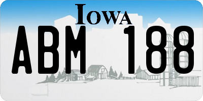 IA license plate ABM188