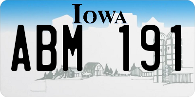 IA license plate ABM191