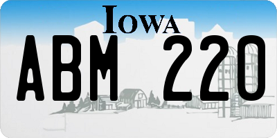IA license plate ABM220