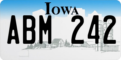 IA license plate ABM242