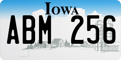 IA license plate ABM256