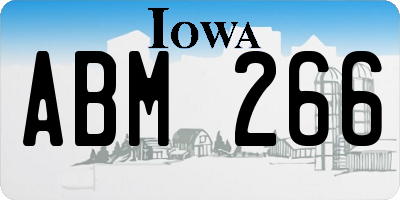 IA license plate ABM266