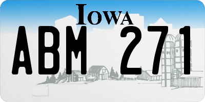 IA license plate ABM271