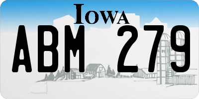 IA license plate ABM279