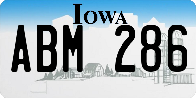 IA license plate ABM286