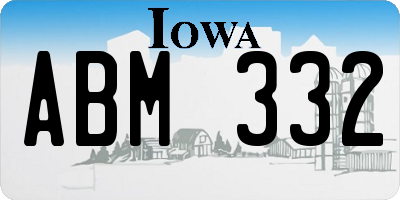 IA license plate ABM332
