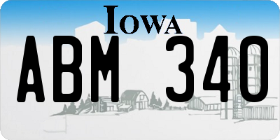IA license plate ABM340