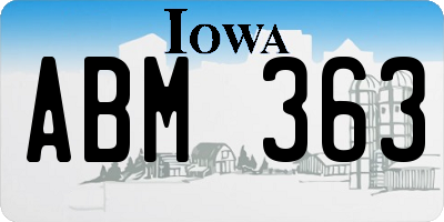 IA license plate ABM363