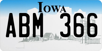 IA license plate ABM366