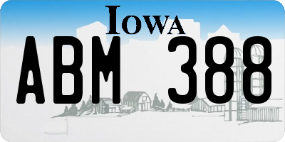 IA license plate ABM388