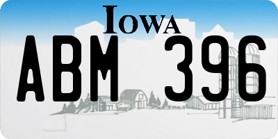 IA license plate ABM396