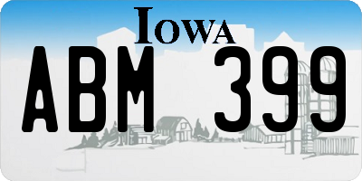 IA license plate ABM399